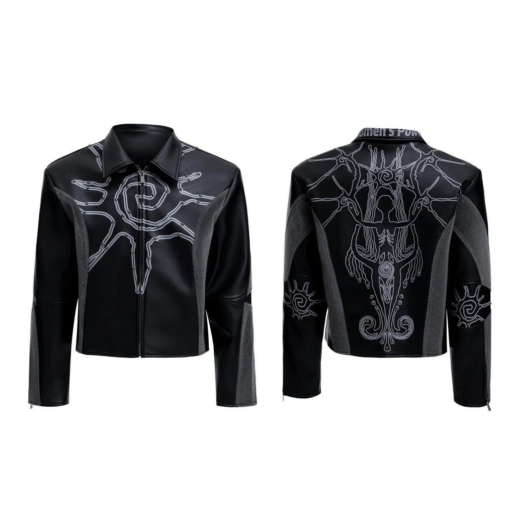 【25s Aug.】Totem Studded Deconstructed Pony Hair Jacket