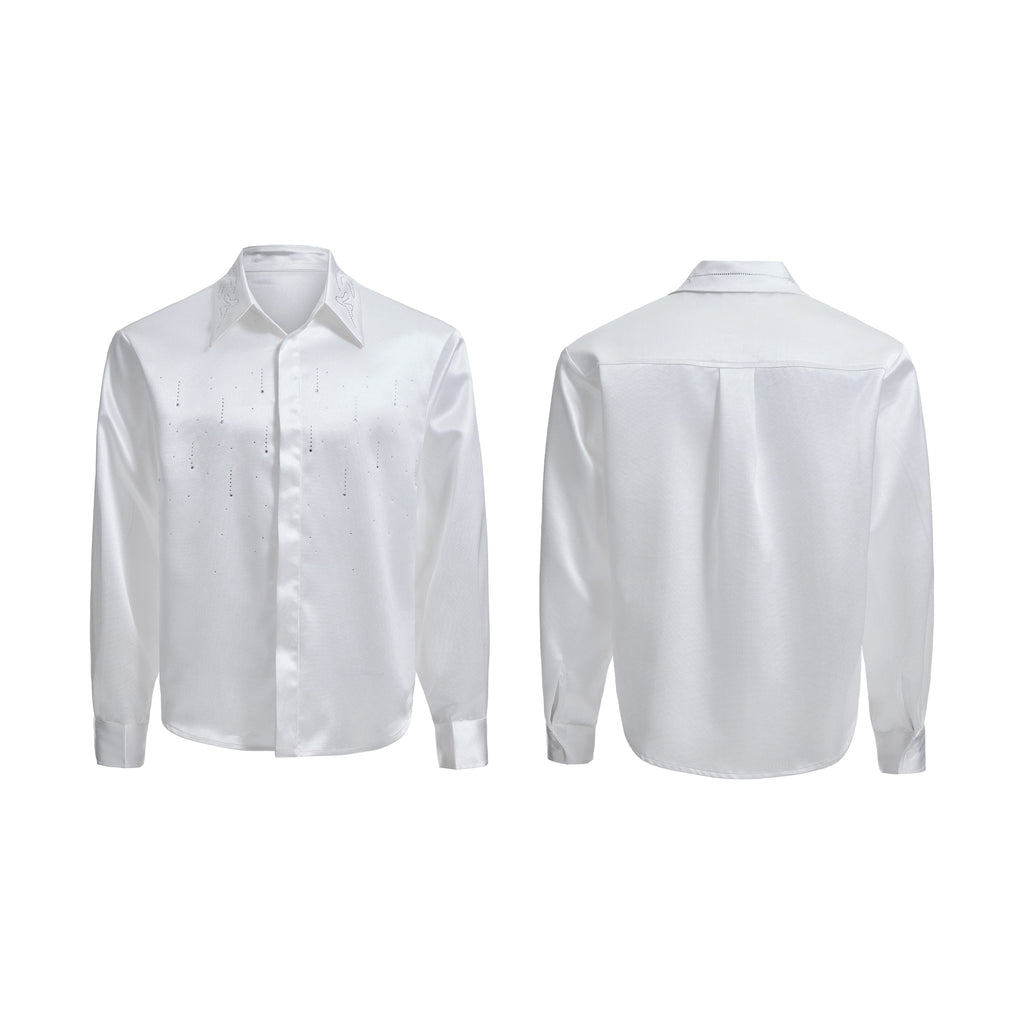【25s Aug.】Shimmer Satin Cropped Top