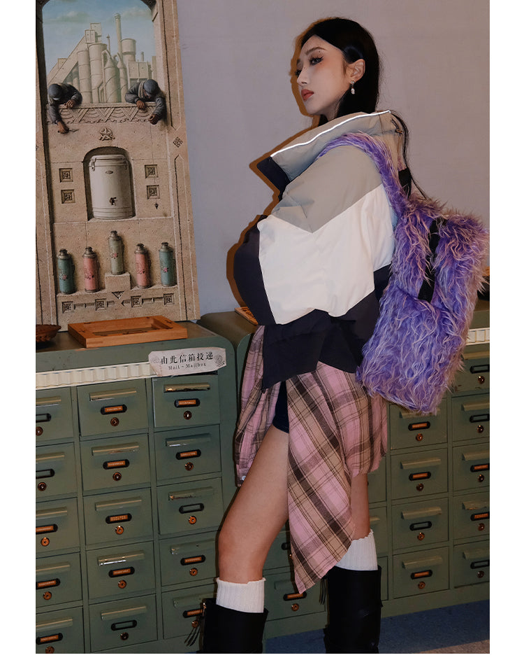 Plush Tassel Versatile Colorful Backpack