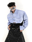 【25s Mar.】PU Patchwork Shoulder Pad Jacket