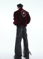 【25s Nov.】Glittery Metal Buttons Stand Collar Jacket