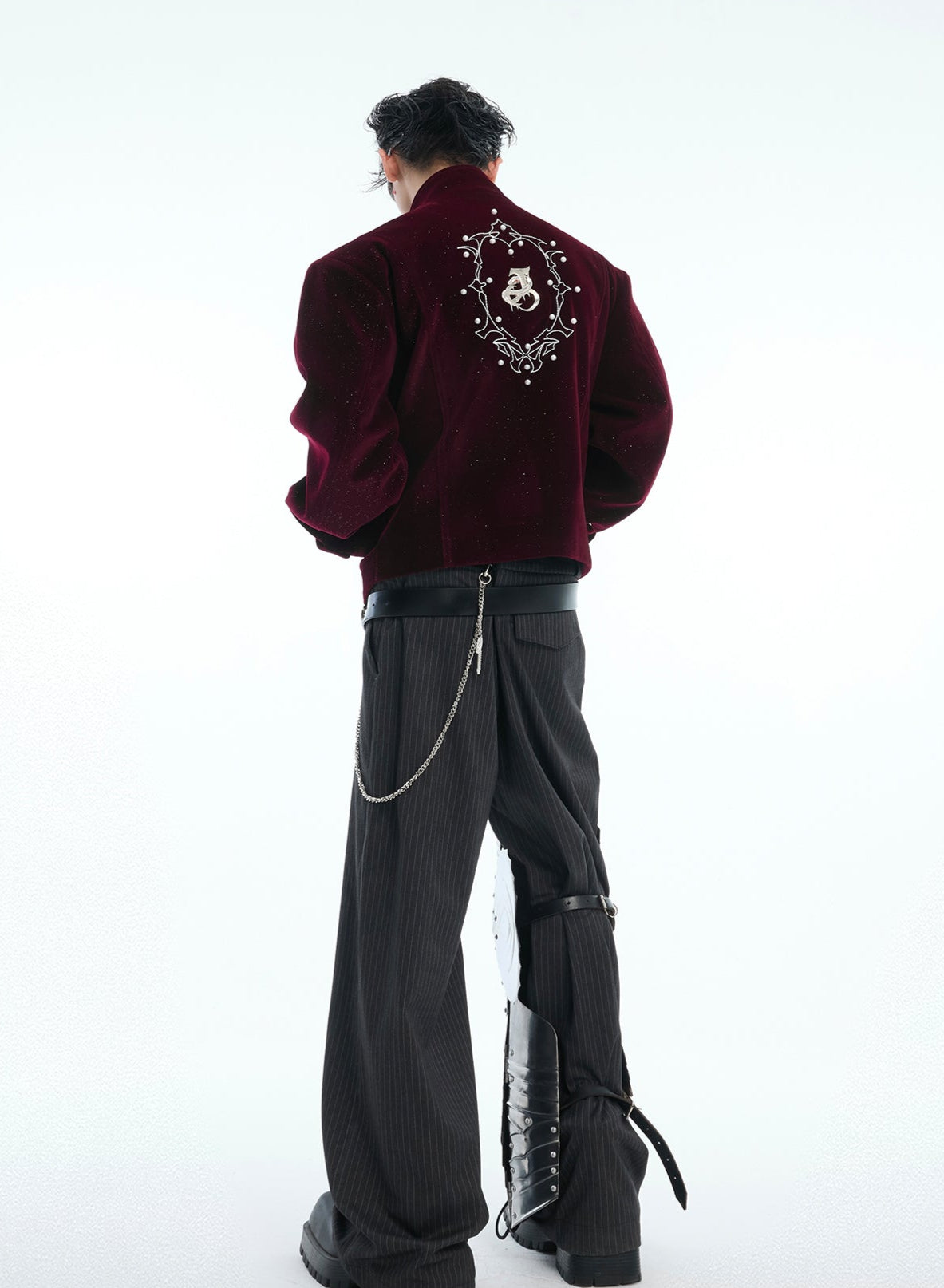 【25s Nov.】Glittery Metal Buttons Stand Collar Jacket