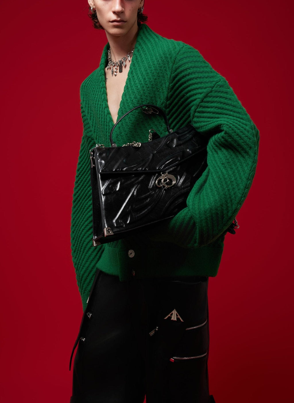3D Relief Light Luxury Handbag Crossbody Bag