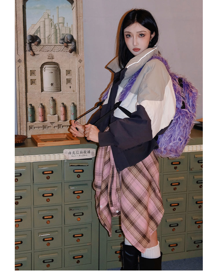 Plush Tassel Versatile Colorful Backpack