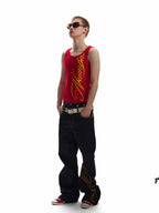 Script Graphic Compression Tank Top