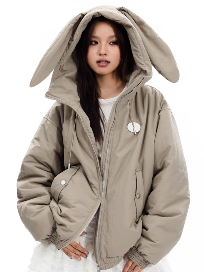 Bunny ears hooded jacket Hover Image