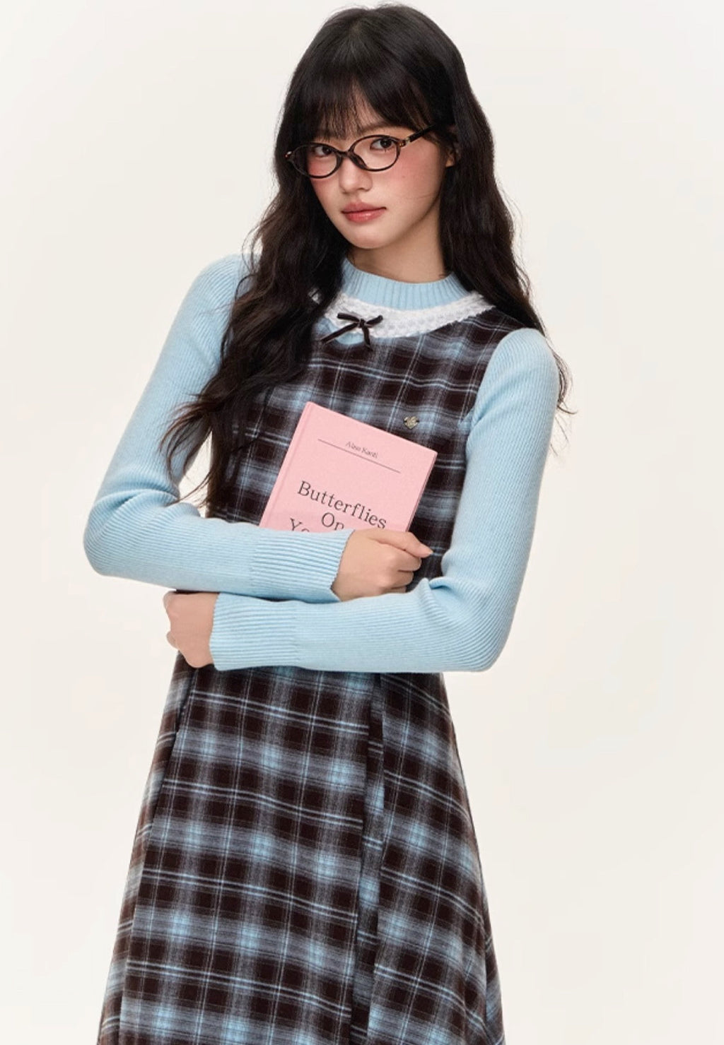 Preppy Plaid A-Line Vest Dress