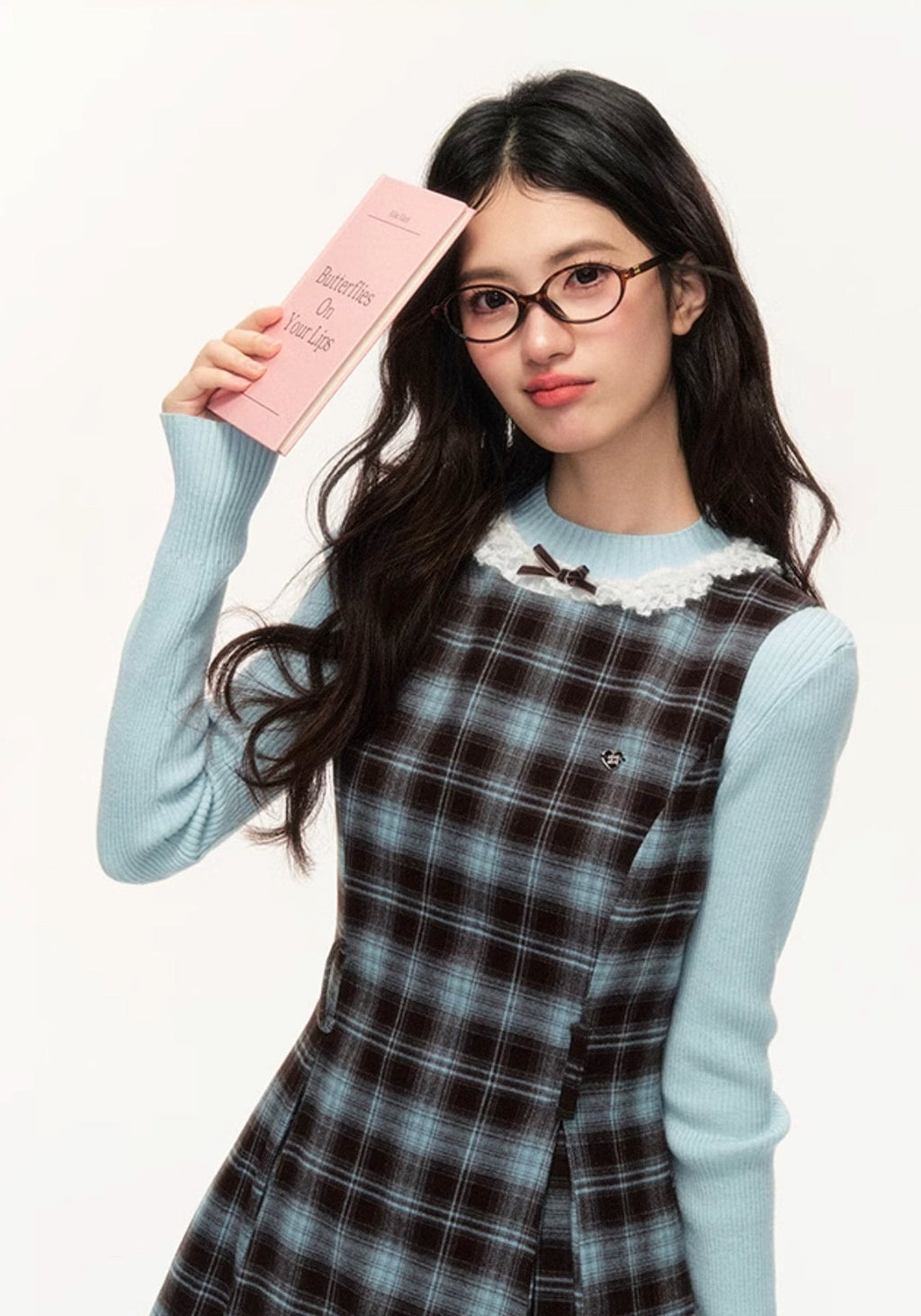 Preppy Plaid A-Line Vest Dress