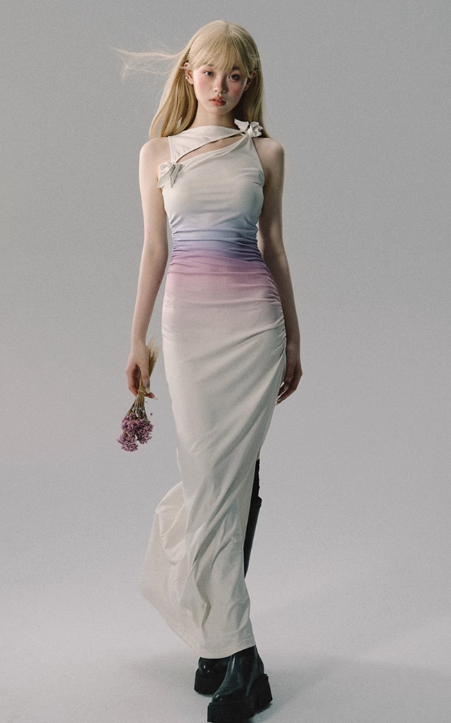 Colored neon slim dress Hover Image