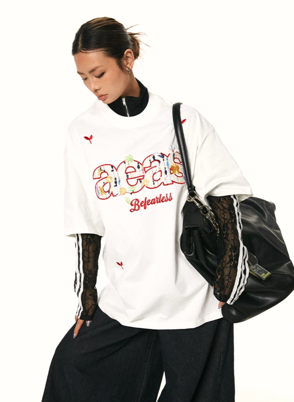 Cotton short-sleeved T-shirt  loose tops