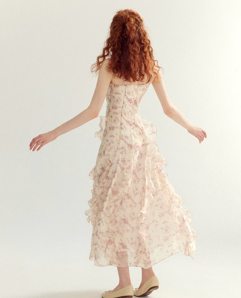 Floral Lace French Slip Dress