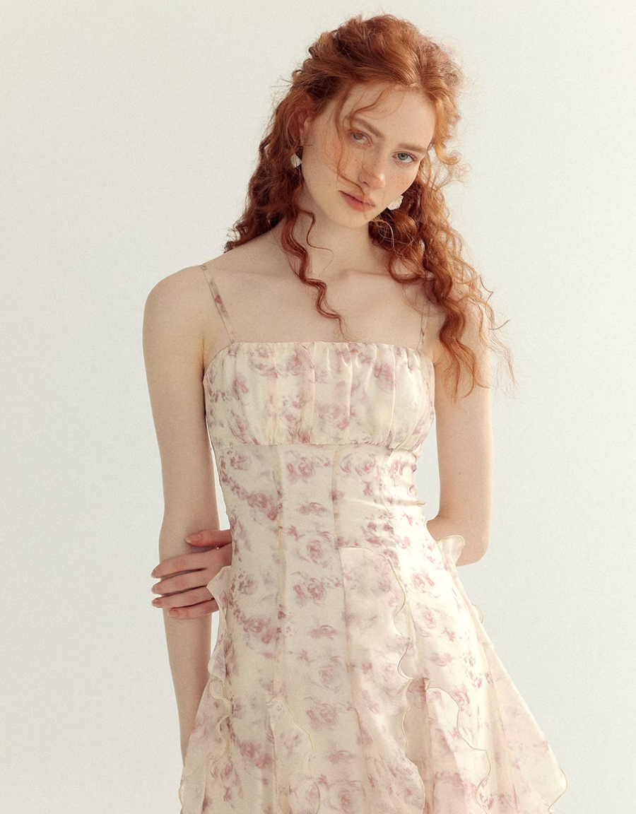 Floral Lace French Slip Dress