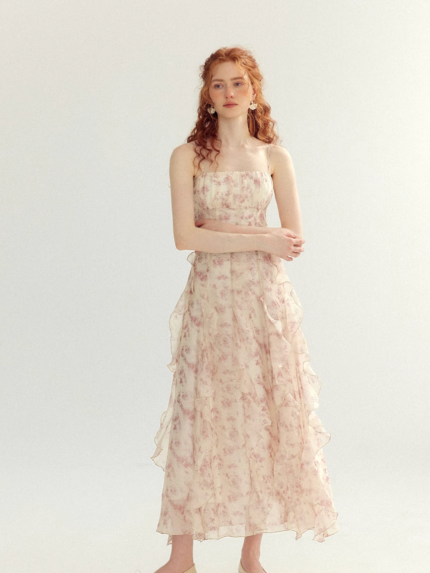 Floral Lace French Slip Dress