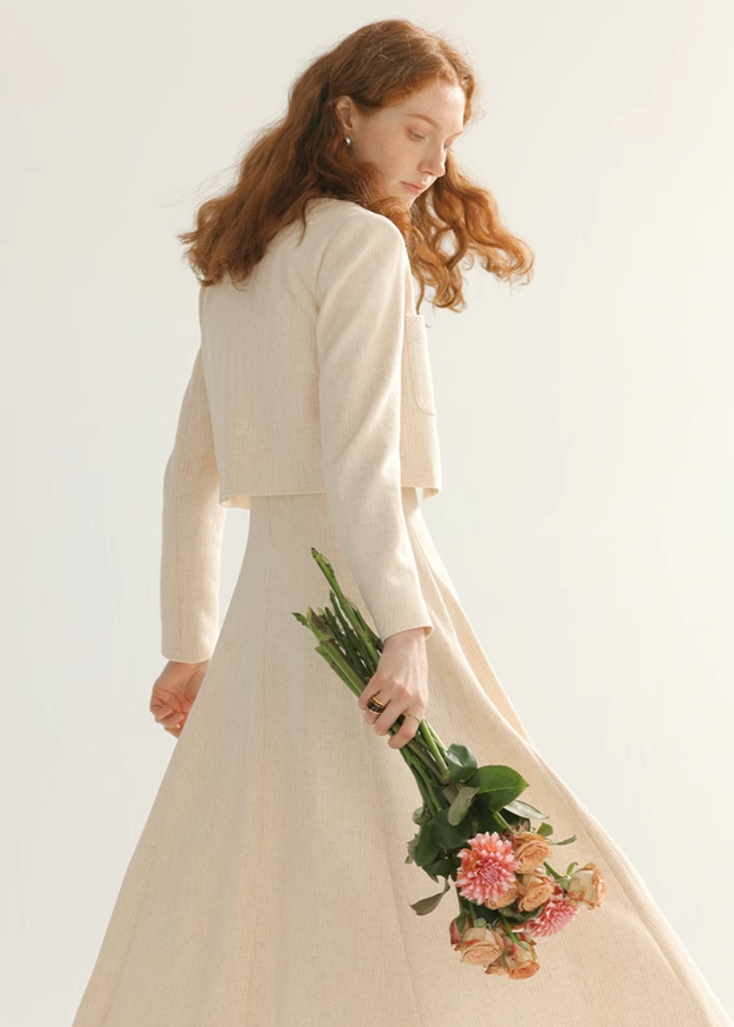 Tailored blazer with satin lapels