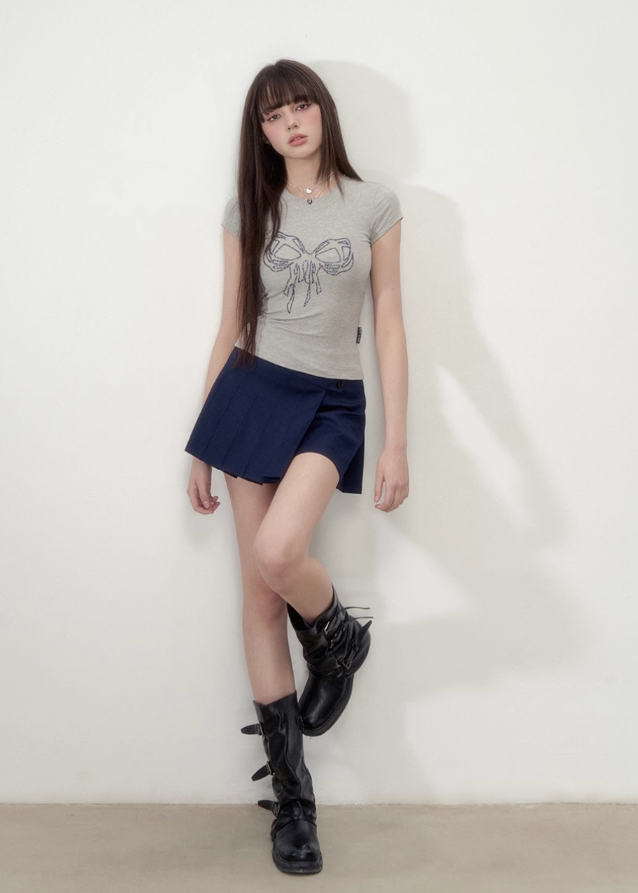 Bow Rhinestone Tee
