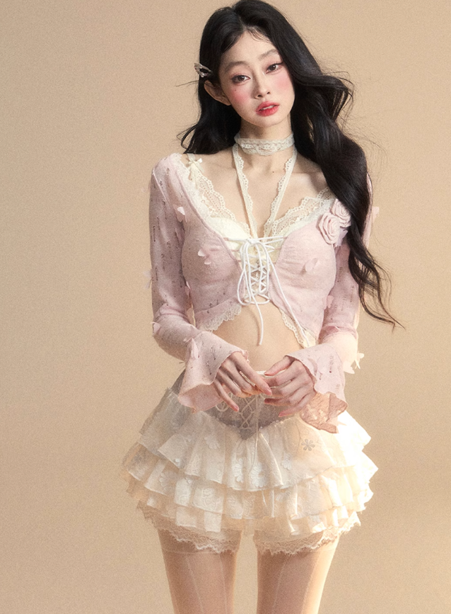 Lace Halter Tee