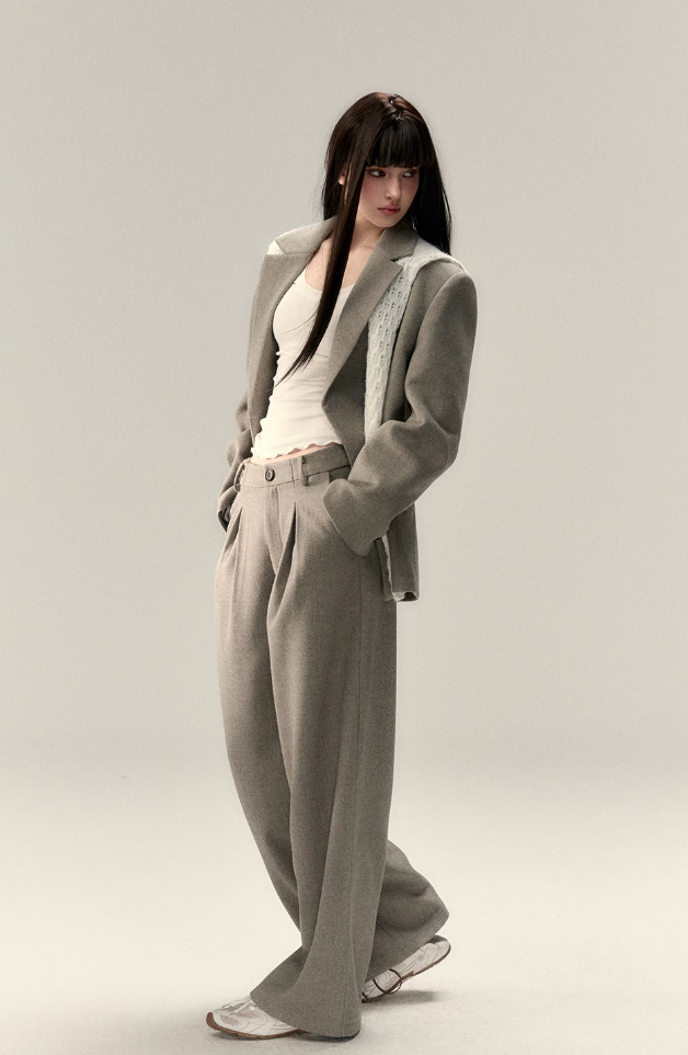 Rivet Decor Wool Jacket