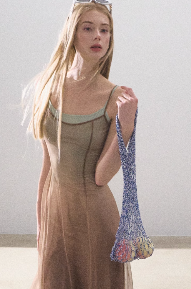 Gradient Mesh Spring Dress Hover Image