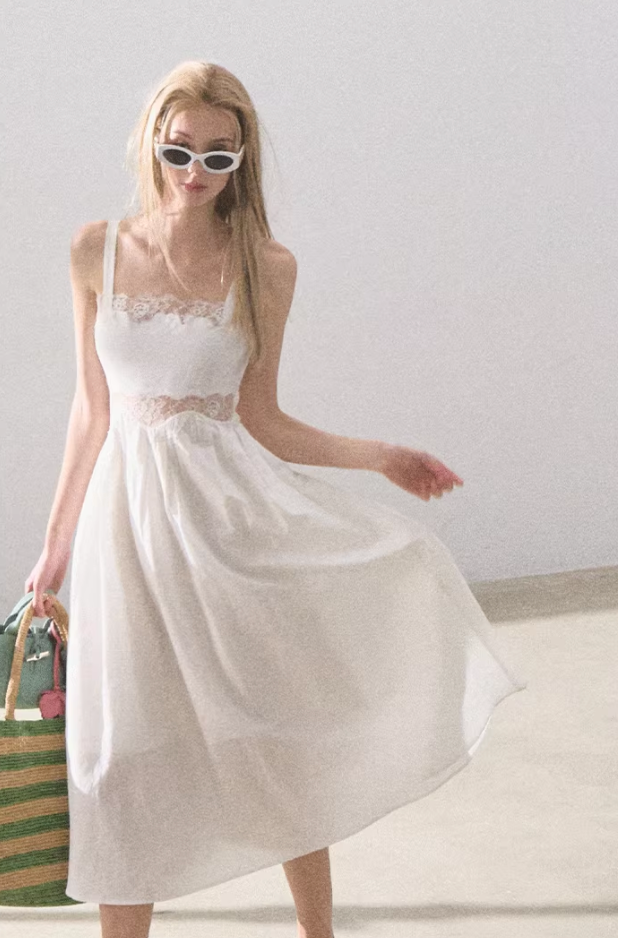 Tencel Lace Suspender Dress