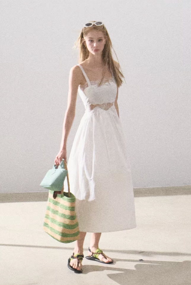 Tencel Lace Suspender Dress