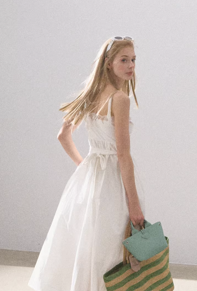Tencel Lace Suspender Dress