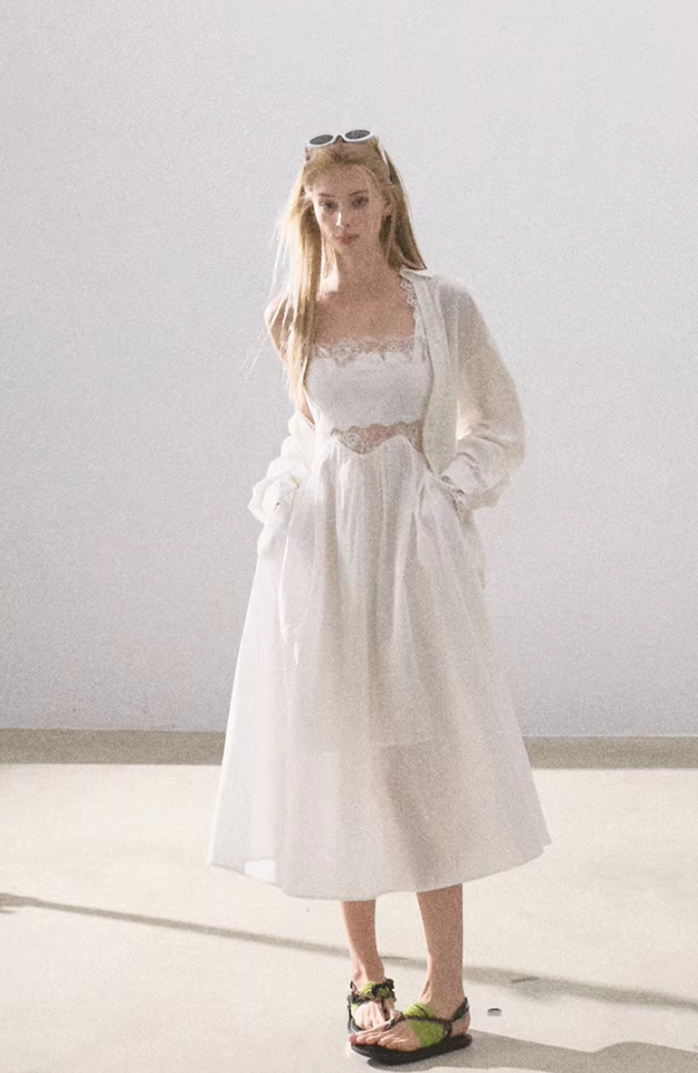 Tencel Lace Suspender Dress