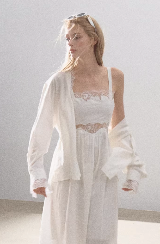 Tencel Lace Suspender Dress