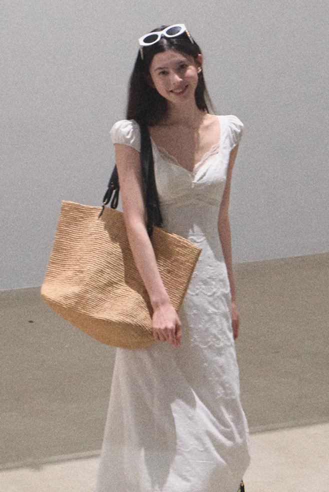Boho Cotton Embroidery Tea Dress