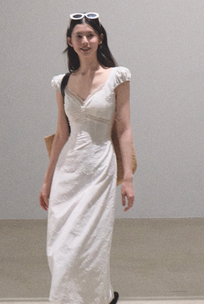 Boho Cotton Embroidery Tea Dress
