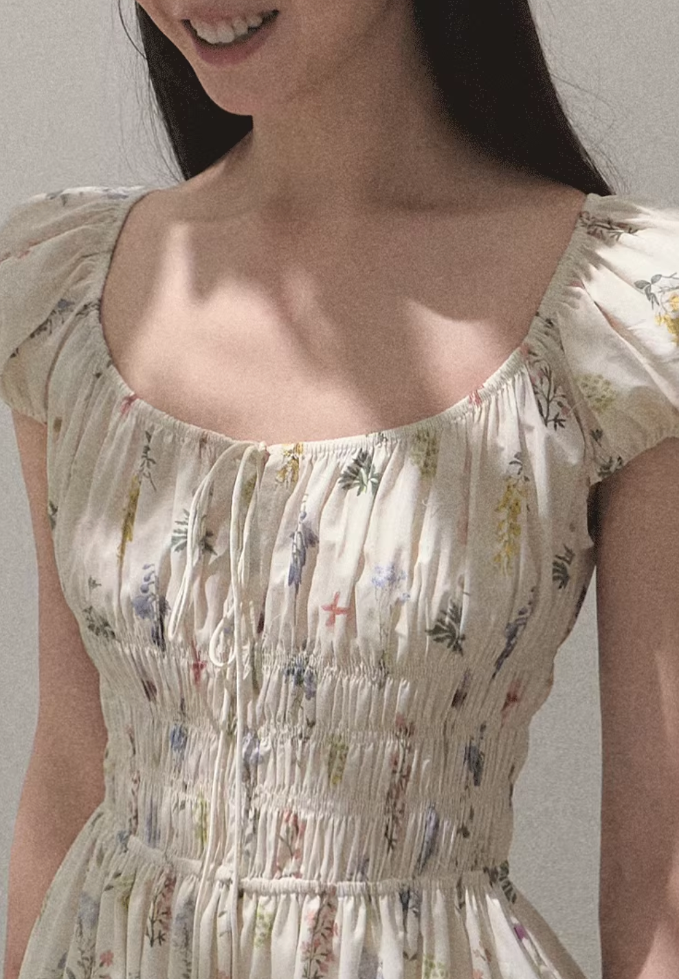 Leaf Graffiti Cotton Dress