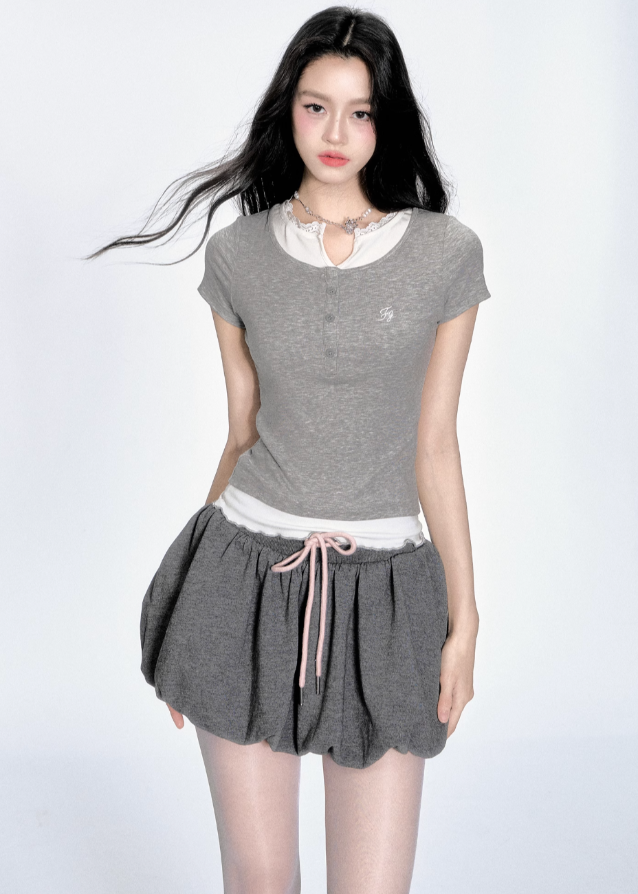 Tencel Tee & Bud Skirt Set