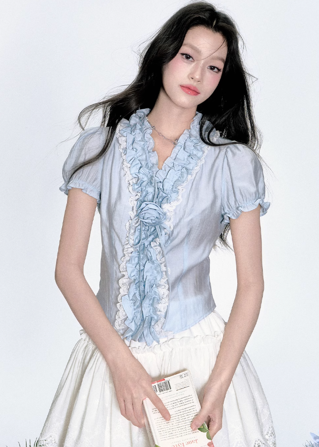 Mist Bloom Puff Top Hover Image