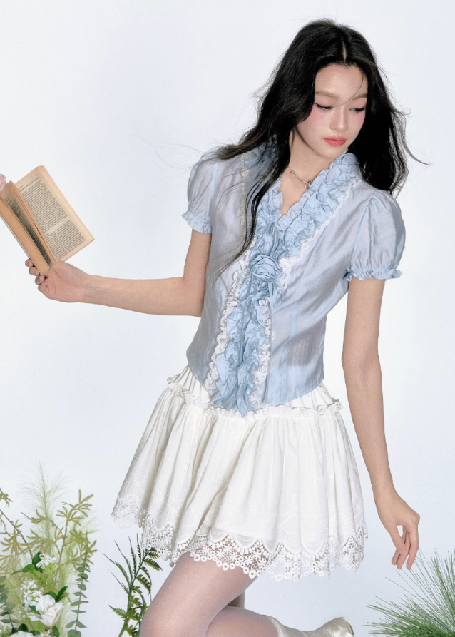Mist Bloom Puff Top Main Image