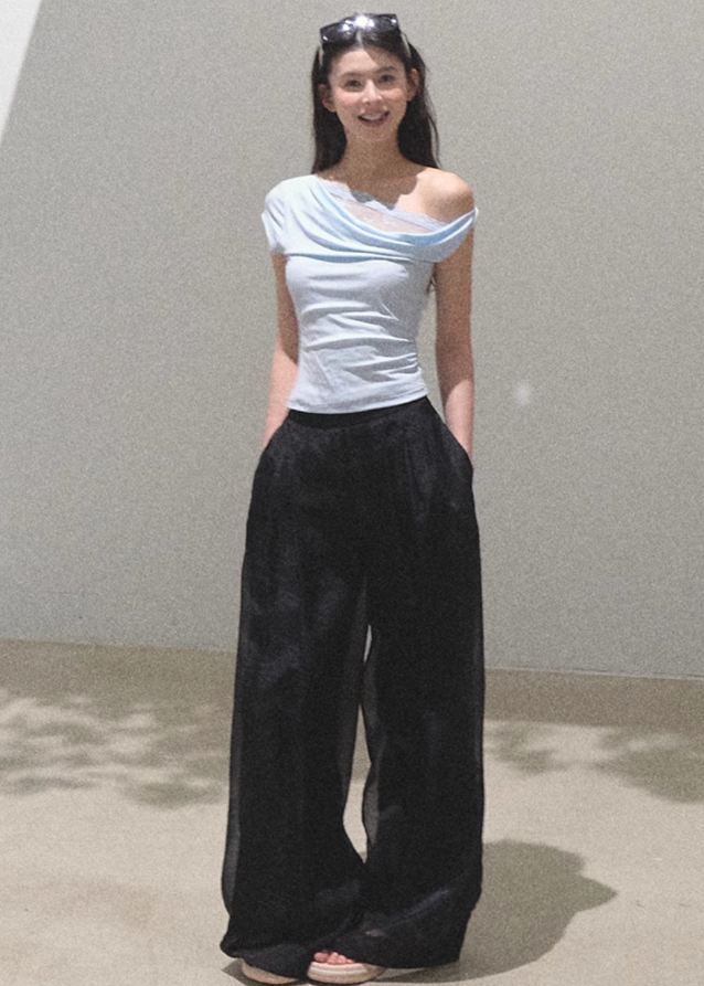 Swing Collar Tencel Knit Top