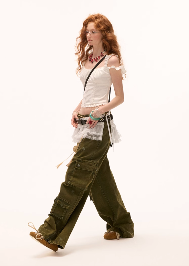 Pleated camisole slim fit unique design