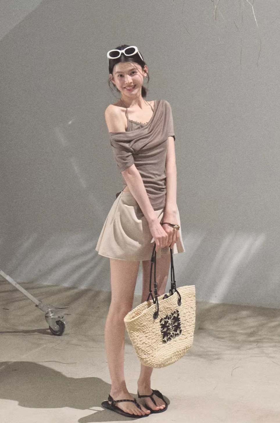 Skin friendly One shoulder Top T-shirt