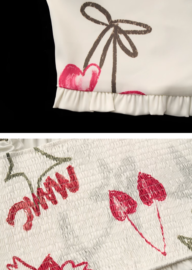 Printed Slim Fit Layered Camisole Top