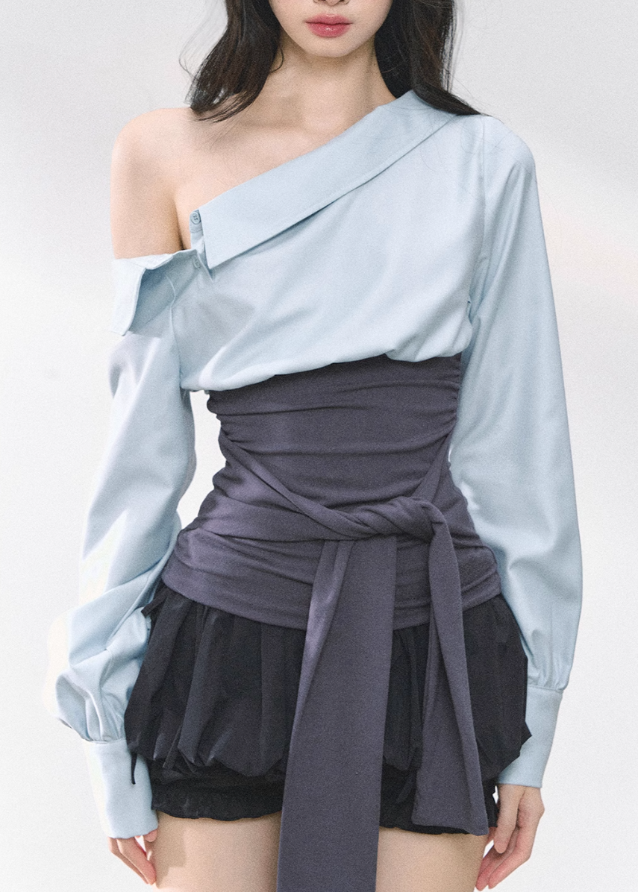 Off-Shoulder Slim Fit Top & Dress Set