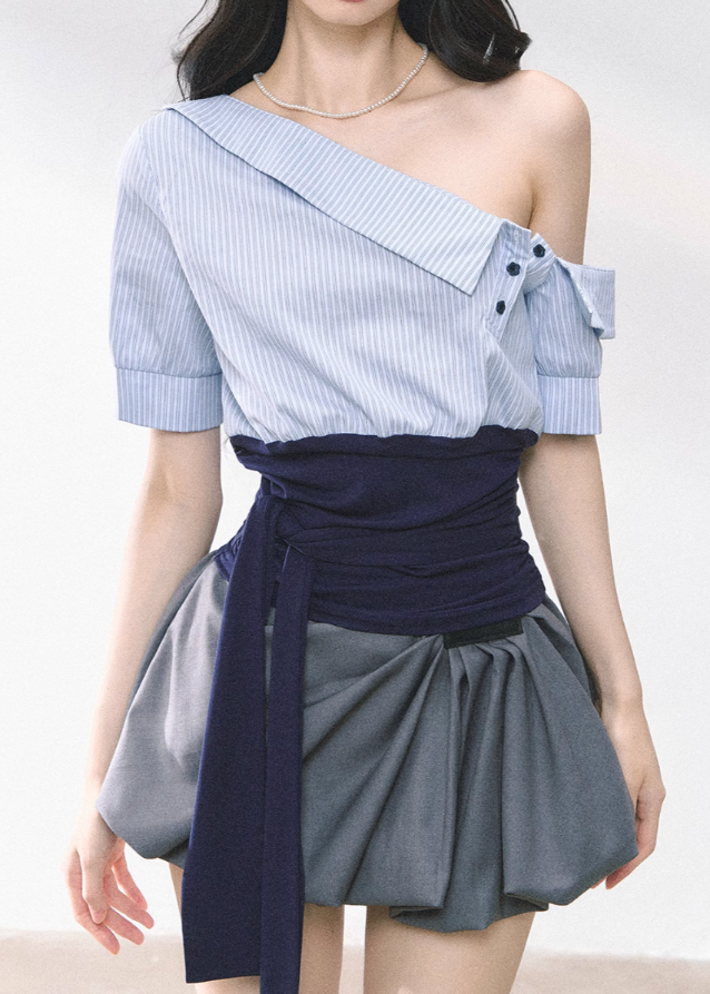 Off-Shoulder Slim Fit Top & Dress Set