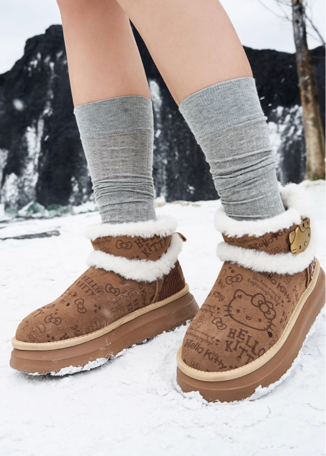 Hello Kitty x OldOrder Fleece Snow Boots