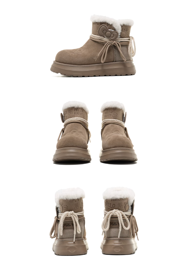 Hello Kitty x OldOrder Fleece Snow Boots