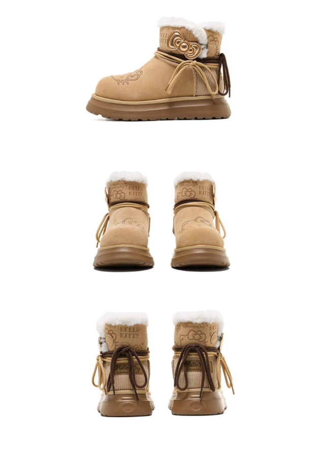 Hello Kitty x OldOrder Fleece Snow Boots