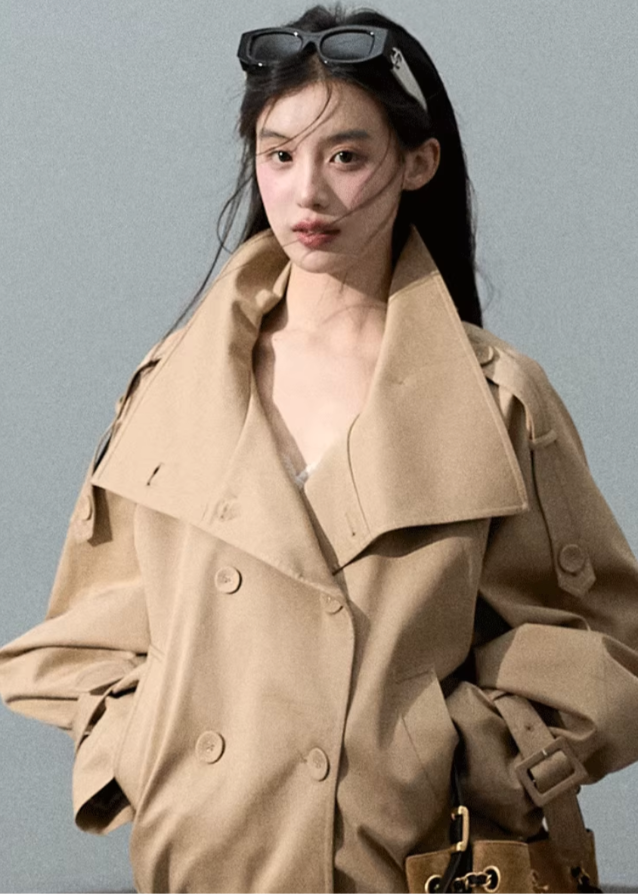 Double-Breasted Cotton Lyocell Jacket  Minimalist Chic