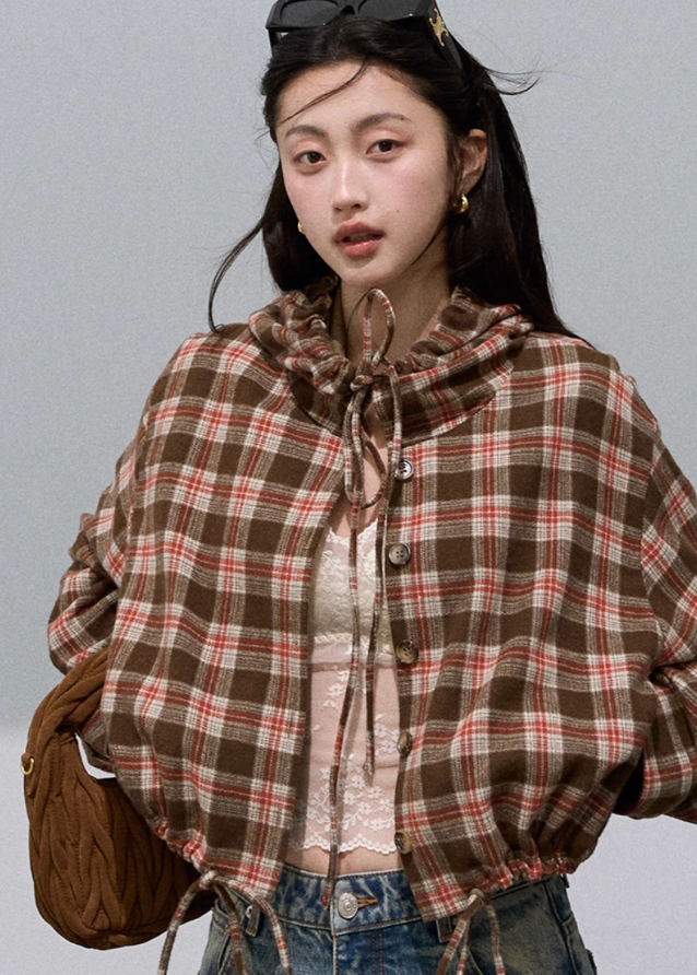 Wool Check Shirt Jacket