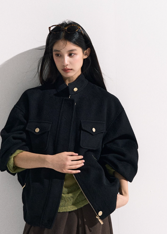 Cashmere Blend Silhouette Jacket
