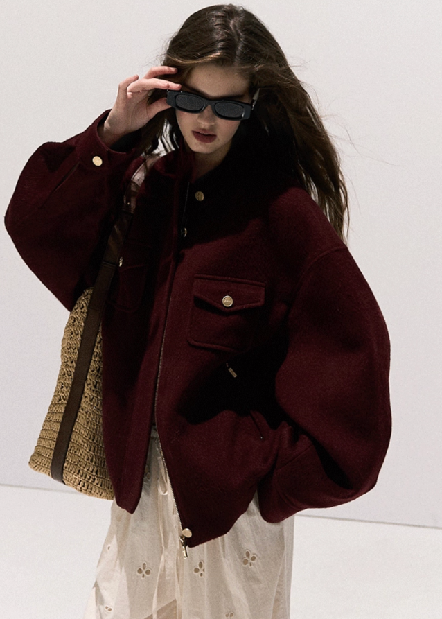 Cashmere Blend Silhouette Jacket