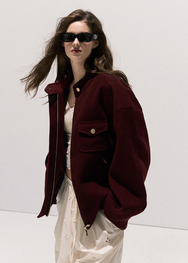 Cashmere Blend Silhouette Jacket