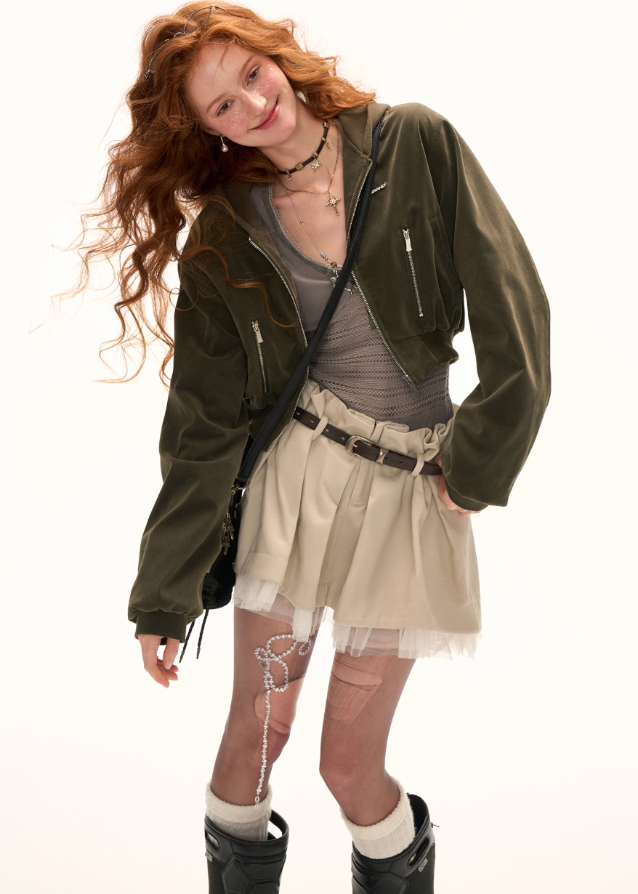 Nubuck Crop Jacket
