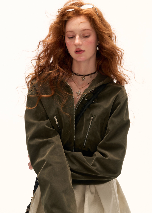 Nubuck Crop Jacket