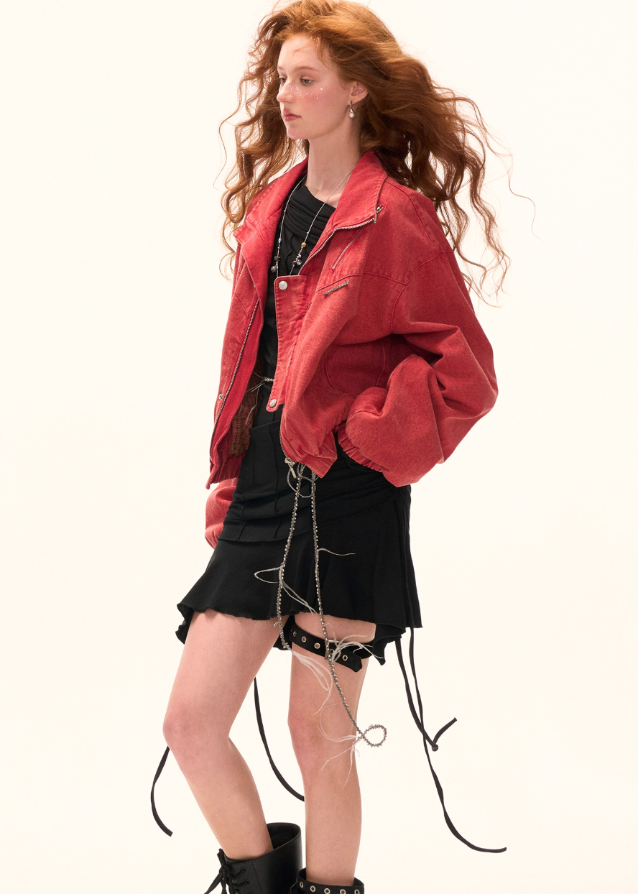 Red Cropped Cargo